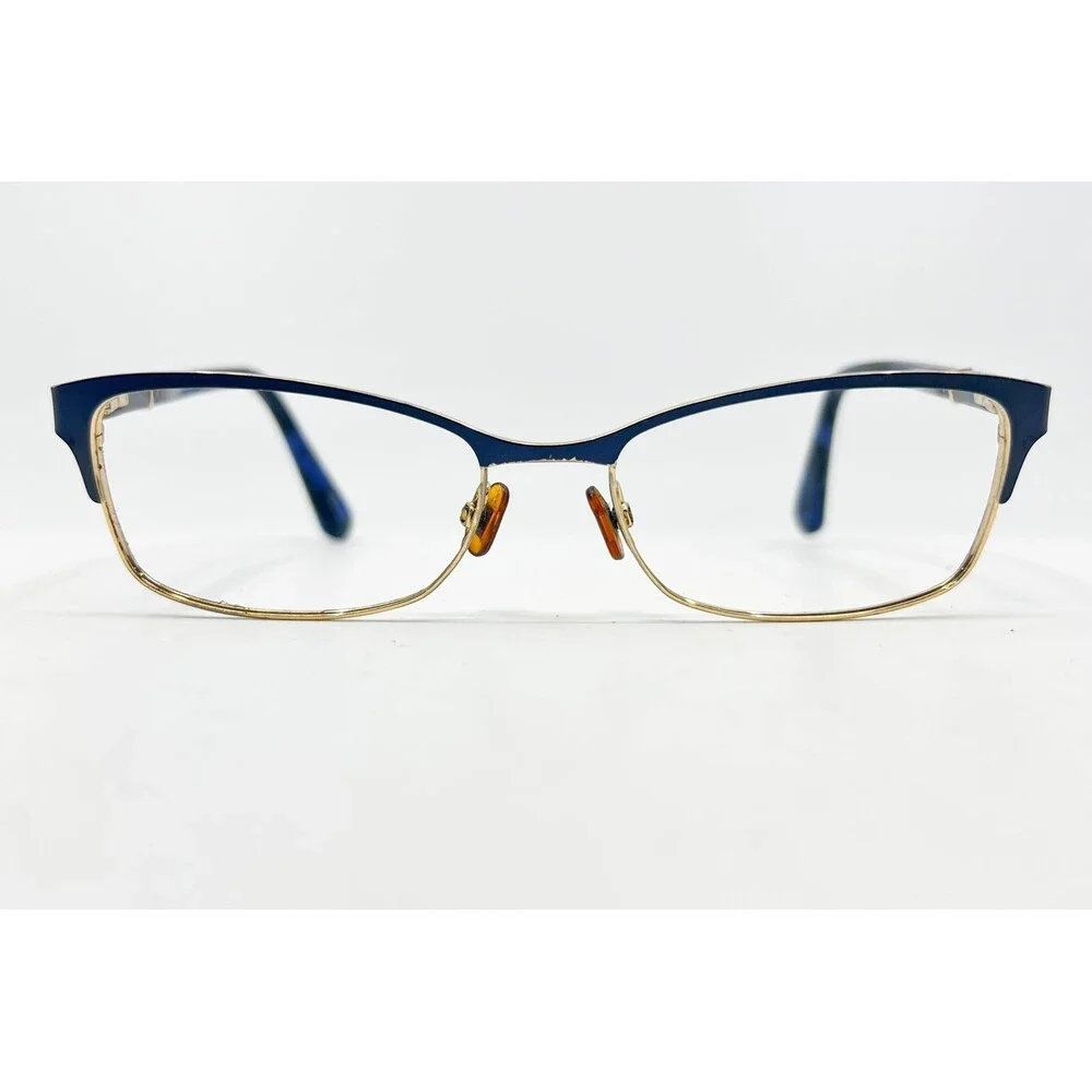 Kate Spade Laurianne Eyeglasses Womens Blue Gold Cat Eye 52-16-140
